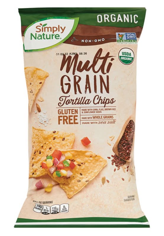 Simply Nature Organic Tortilla Chips, Multigrain (8.25 oz)