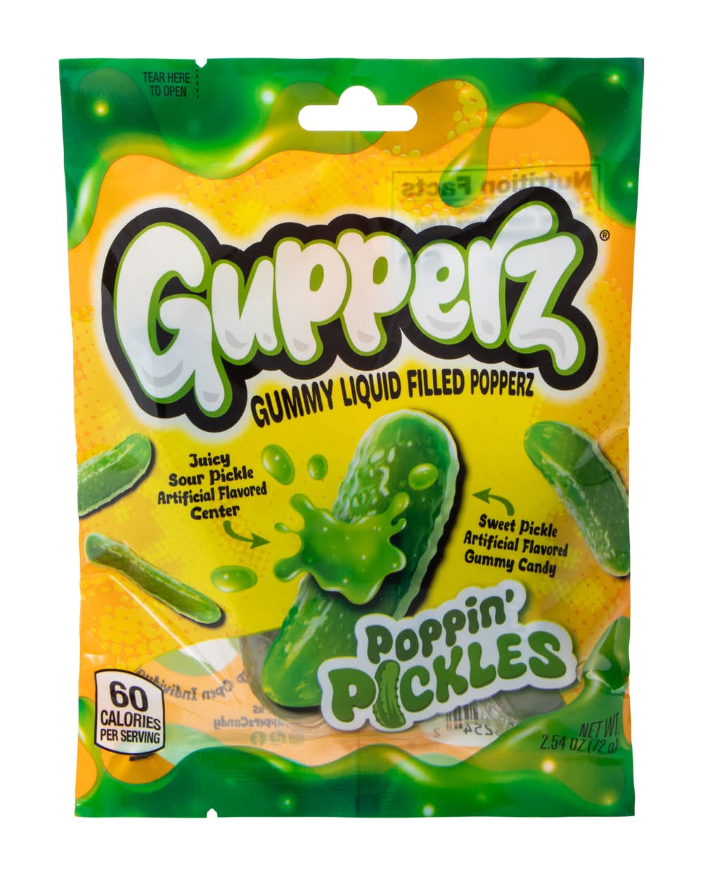 Gupperz® Poppin' Pickles Gummy Liquid Filled Candy 2.54oz