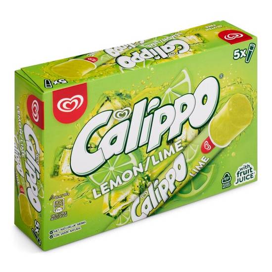 Helado Sabor Lima Limón (5 unidades) Calippo Caja (525 g)