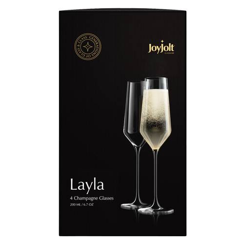 JoyJolt Layla 8 - Piece 13.5oz. Glass Assorted Stemware Set