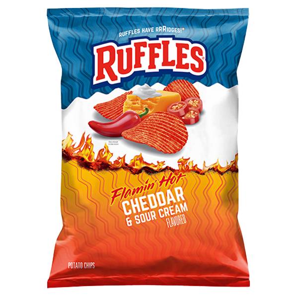 Ruffles Flamin Hot Cheddar Sour Cream 8 oz