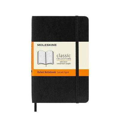 Moleskine Classic Soft Cover Black 192 Pages Ruled Notebook