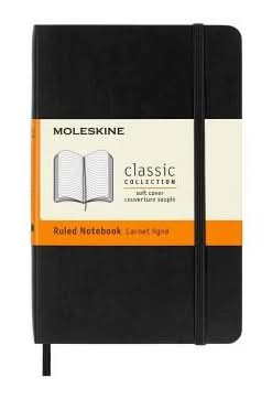 Moleskine Classic Soft Cover Black 192 Pages Ruled Notebook
