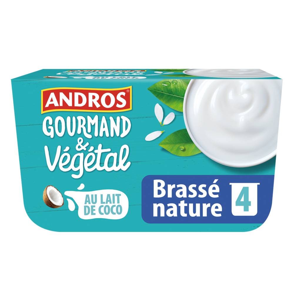 Andros - Dessert végétal brassé au lait de coco nature