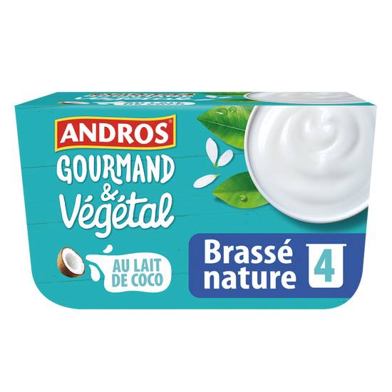 Andros - Dessert végétal brassé au lait de coco nature