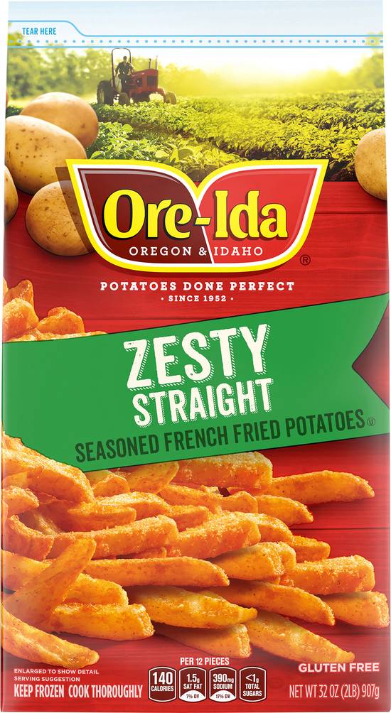 Ore-Ida Zesty Straight Seasoned French Fried Potatoes (12 ct)