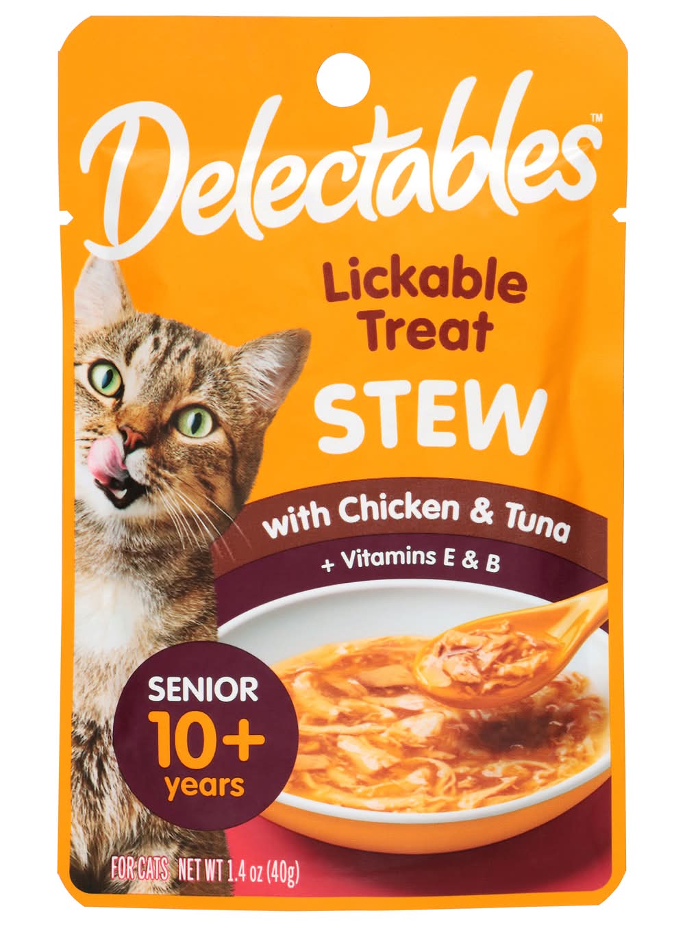 Delectables Stew Lickable Chicken & Tuna Treat For Senior Cats (1.4 oz)