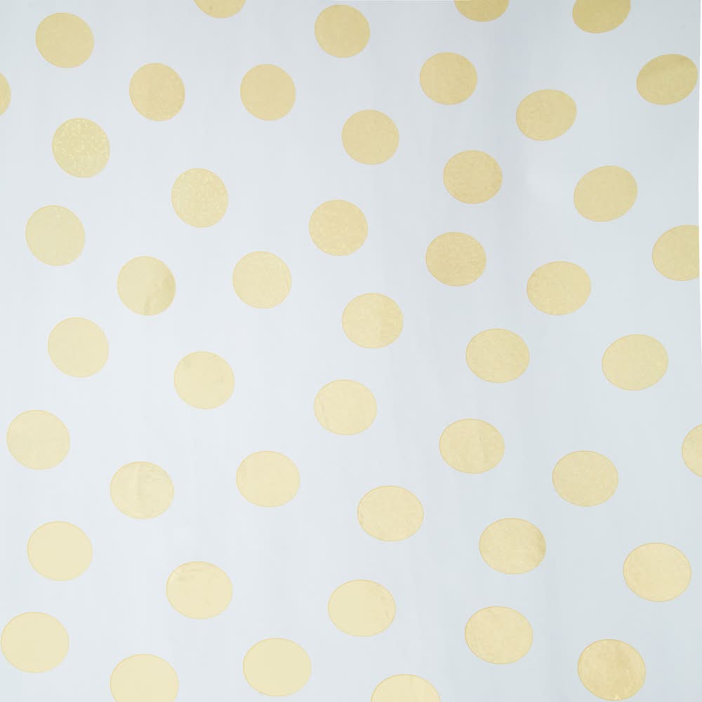Printed Gift Wrap Gold Dot