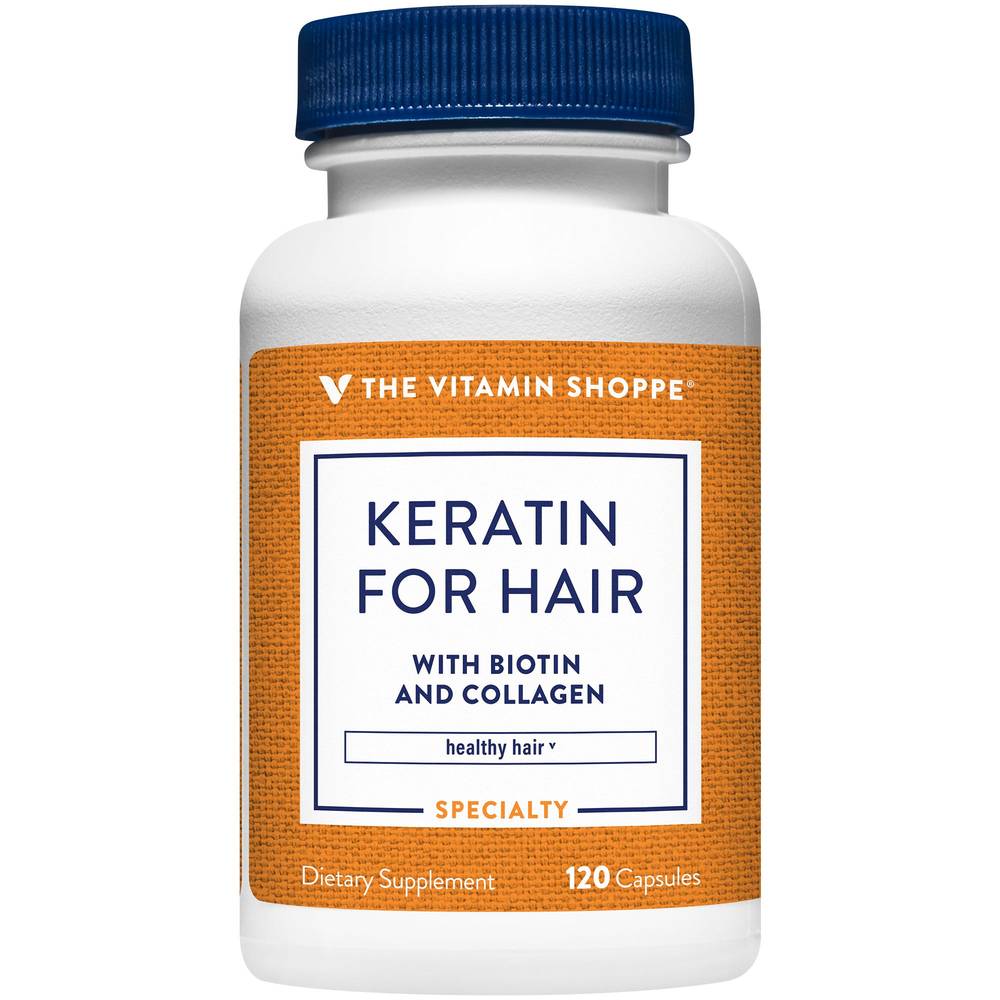 Keratin For Hair With Biotin & Collagen (120 Capsules)