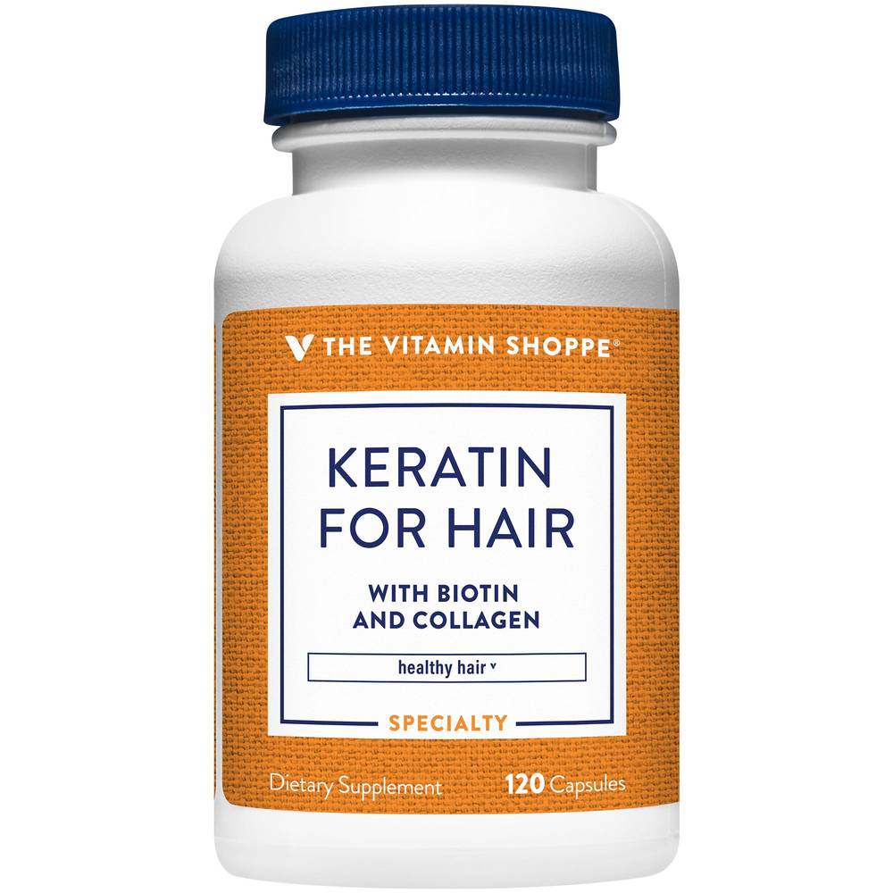 The Vitamin Shoppe Keratin For Hair With Biotin & Collagen (120 ct)