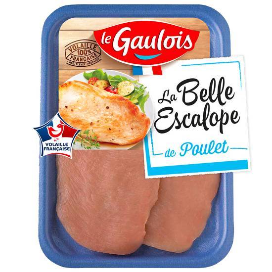 240g - le gaulois - 2 belles escalopes de poulet  s/atm