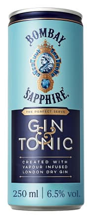 Bombay Sapphire Gin & Tonic London Dry Gin (250ml)