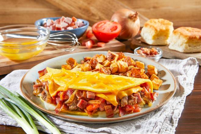 Three Meat & Cheese Omelet