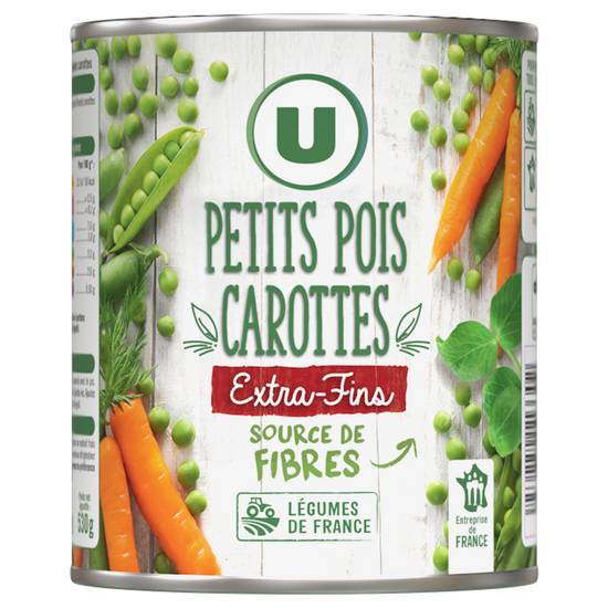Les Produits U - Petits pois extra fins et jeunes carottes