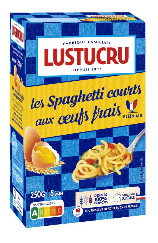 Lustucru - Les spaghetti courts aux oeufs frais