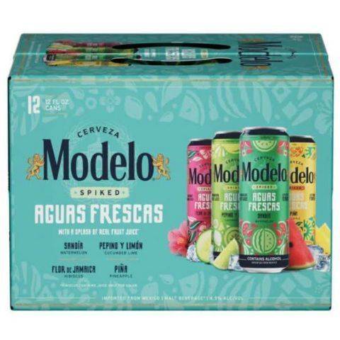 Modelo Spiked Aguas Frescas Variety Pack 12 Pack 12oz Cans