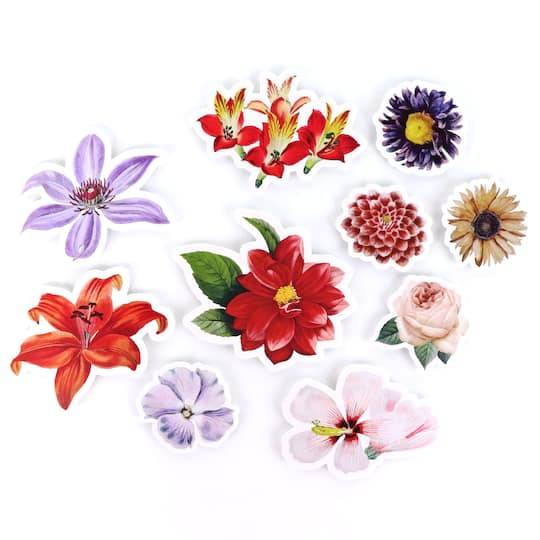 Vinyl Diecut Flower Sticker Set By Recollections