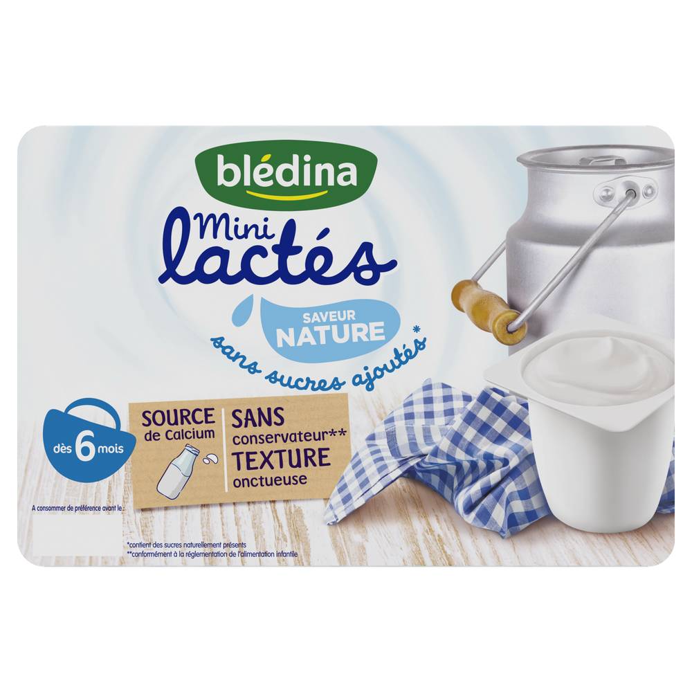 Blédina - Mini lactés saveur nature dès 6 mois (6)