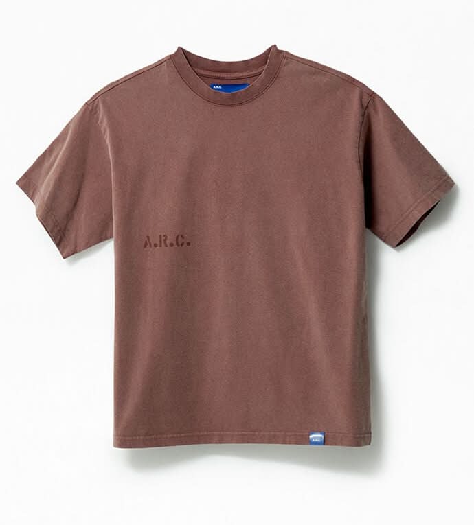 A.R.C. Taupe Vintage Wash Heavyweight Oversized T-Shirt Taupe/Rose L