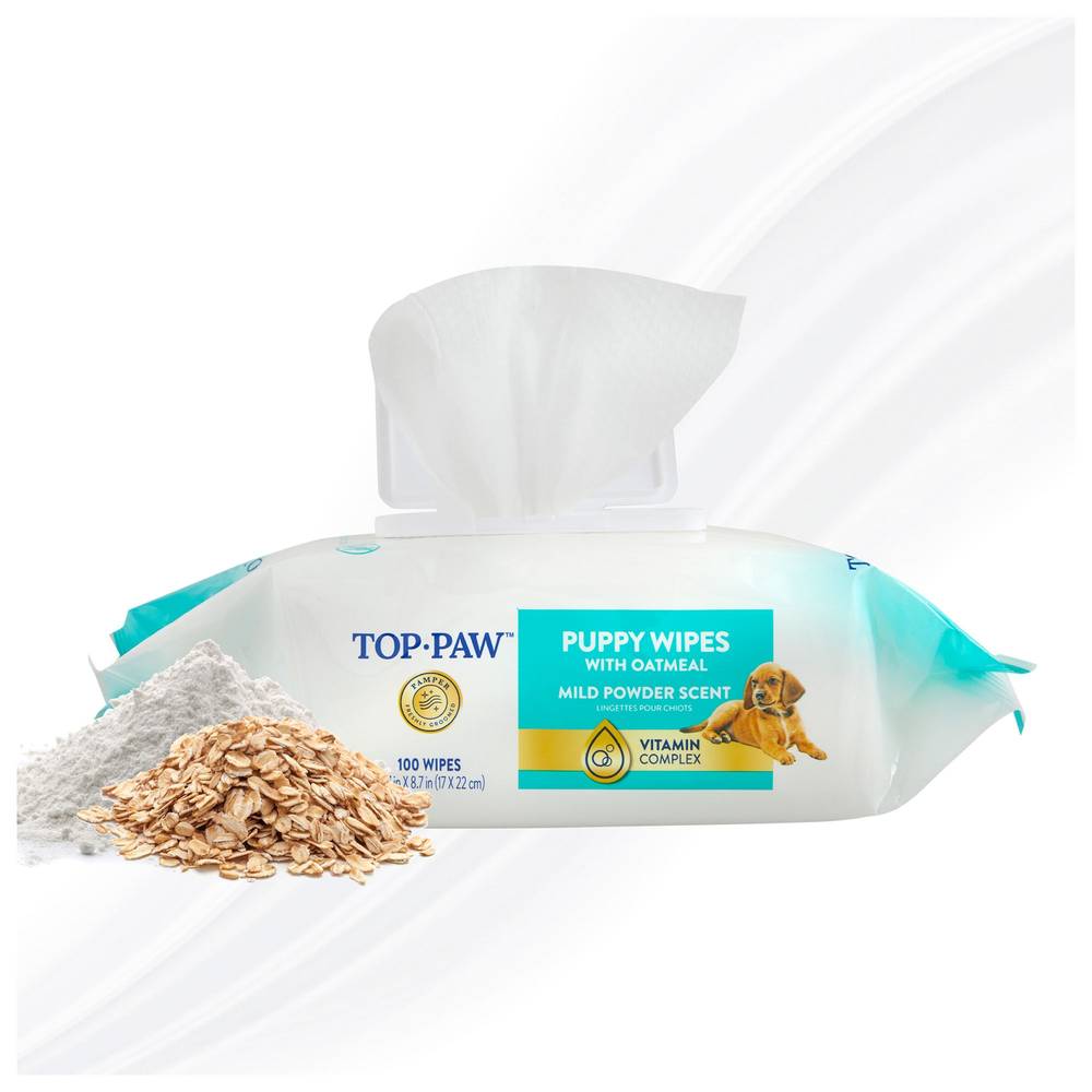 Top Paw Gentle Puppy Wipes ( 6.7 in x 8.7 in)