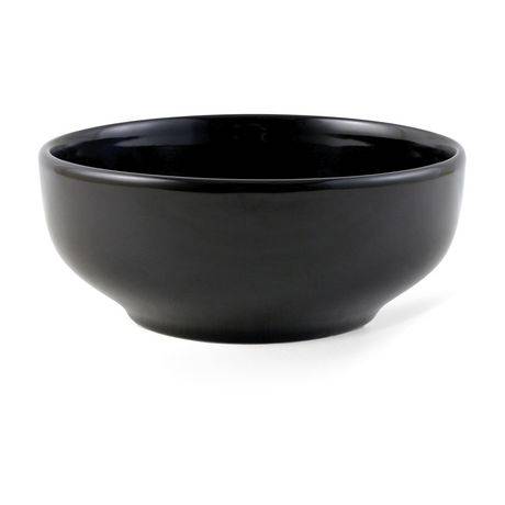 Mainstays Glazed Stoneware Round Dinner Bowl (6.1”/black )