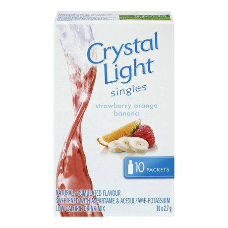 Crystal light individuels, fraise orange banane - singles strawberry-orange-banana (10 x 2.7 g)