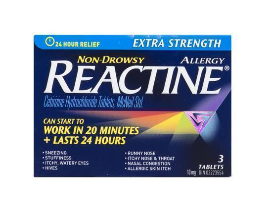 Reactine Tablets Extra Strength 3 pack