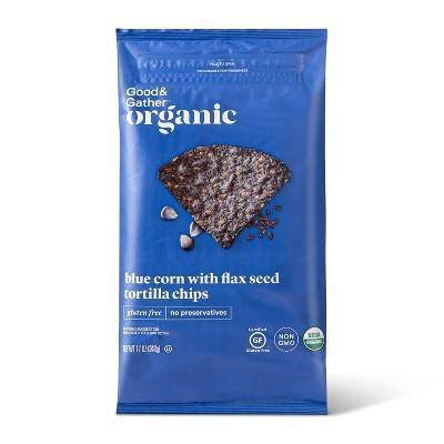 Good & Gather Organic Blue Corn Tortilla Chips With Flax Seeds - 12oz - Good & Gathertm