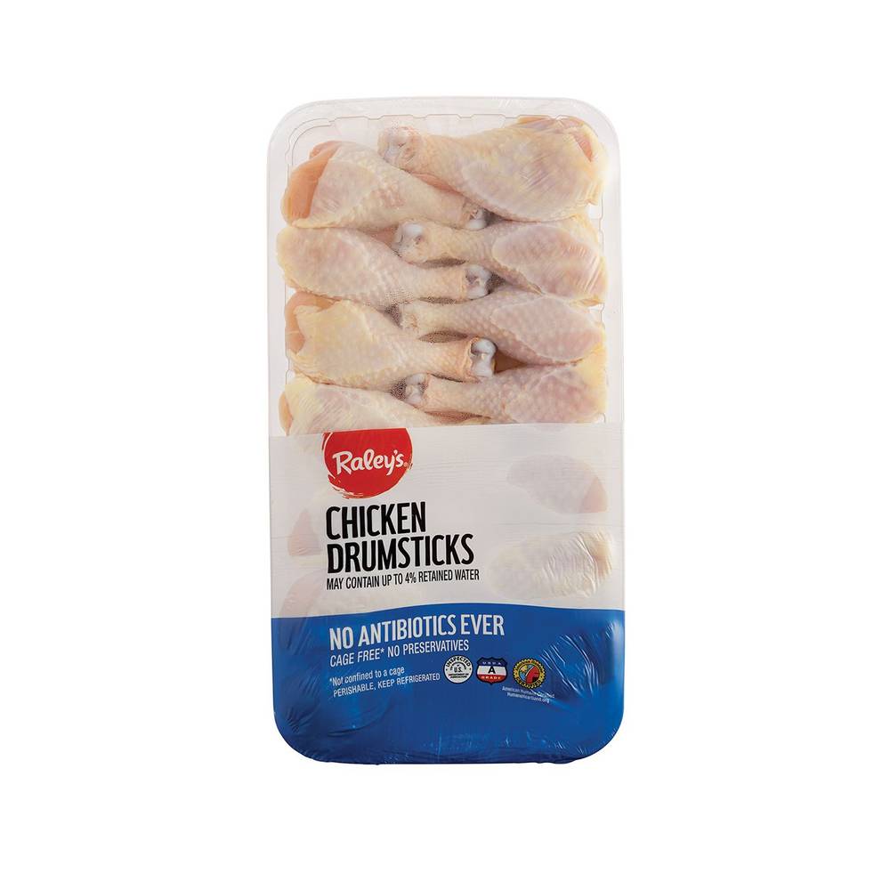 Raley'S Chicken Drumsticks, Club Pack, No Antibiotics Ever Per Pound