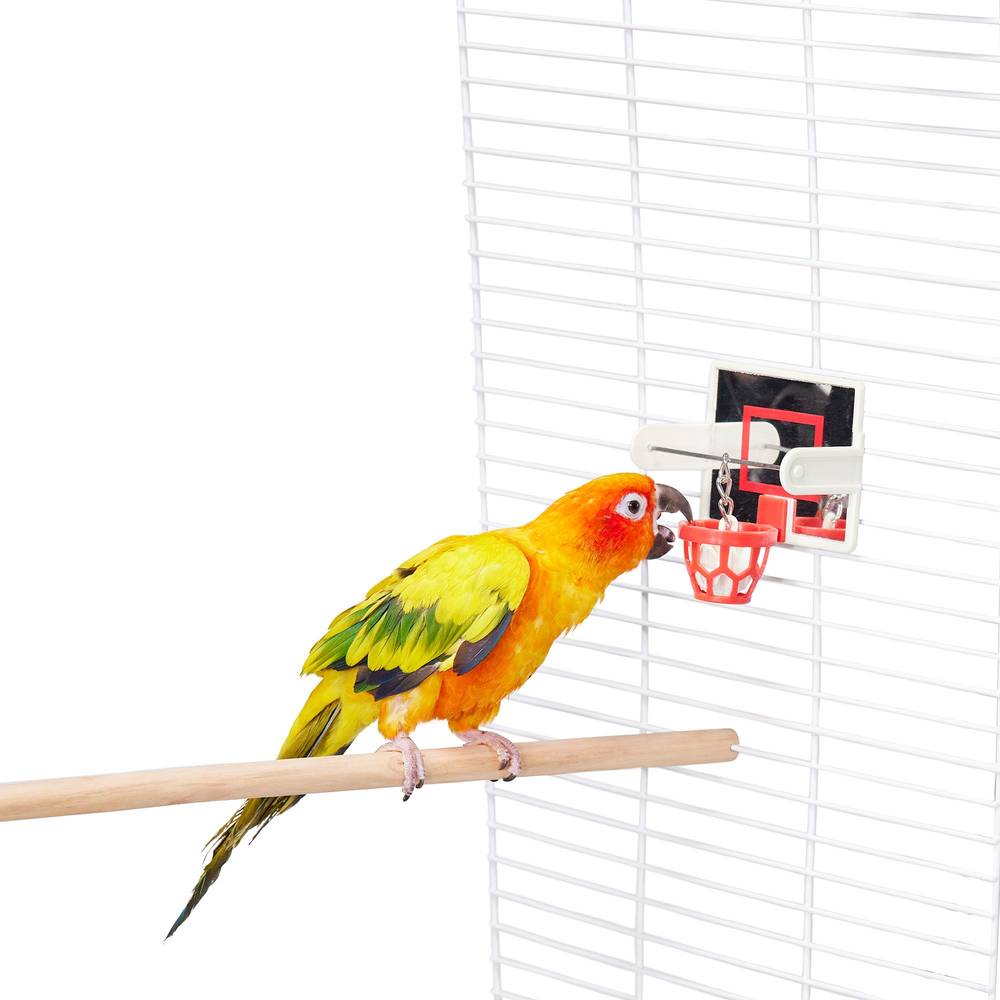 All Living Things Birdie Basketball Bird Toy (s/red-white)