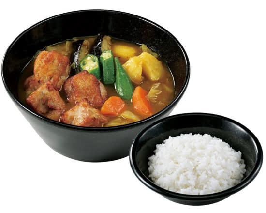 ローストチキンスープカレー（ライス付） Roast chicken soup curry (with rice)