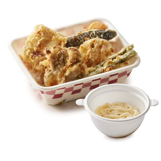 鶏と舞茸の天丼弁当（冷小うどん）セット