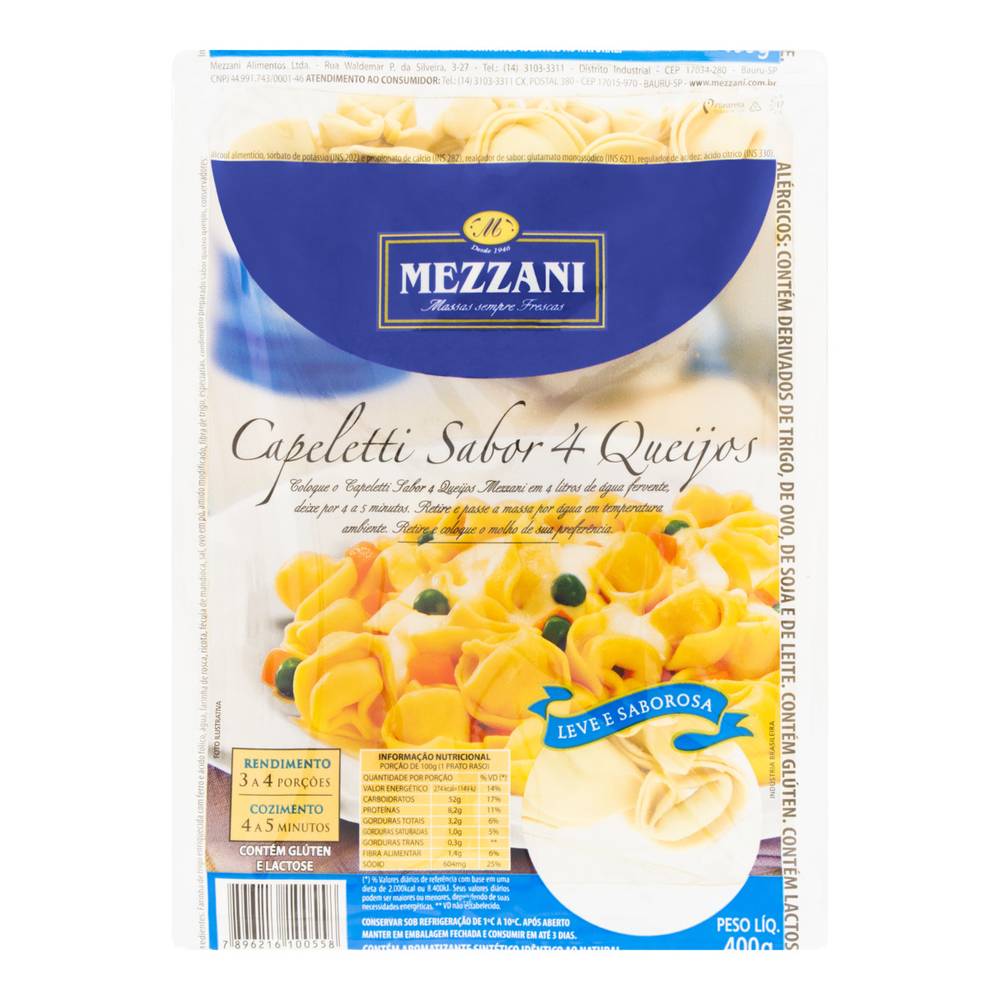 Mezzani Cappelletti de 4 queijos