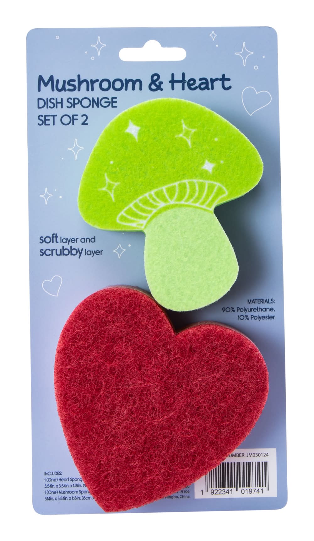 Novelty Kitchen Sponge Set 2-Count Red Multi