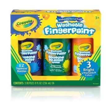 Crayola 3Ct 8oz Secondary Colors Finger Paint