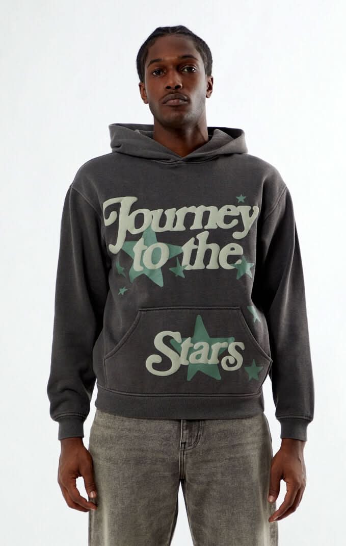Men's Journey To The Stars Hoodie Washed Black M