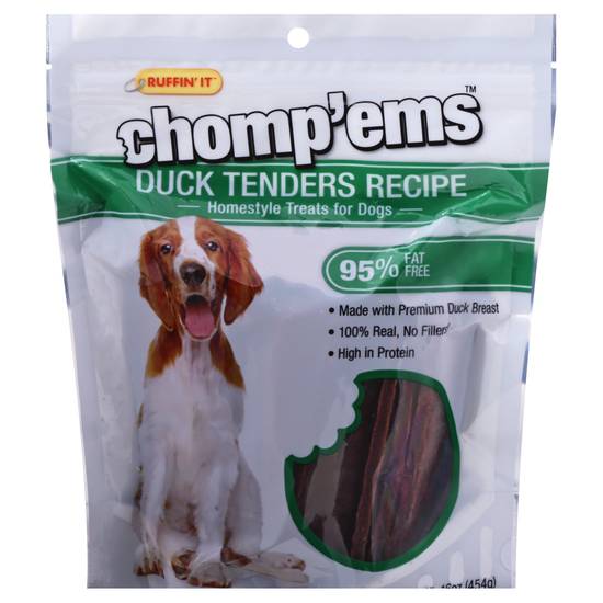 Ruffin' It Chompems Tenders Recipe Dog Treats (duck)