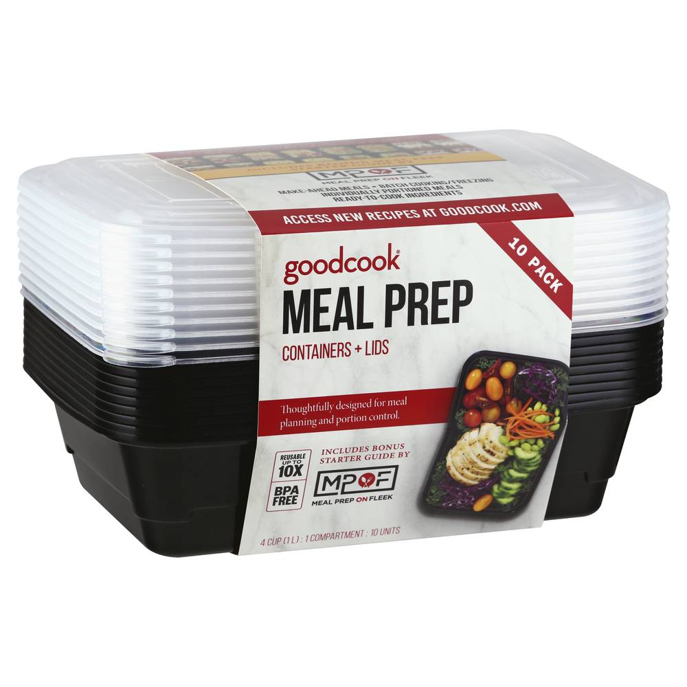 GoodCook Meal Prep Plastic Container and Lid (10 ct)