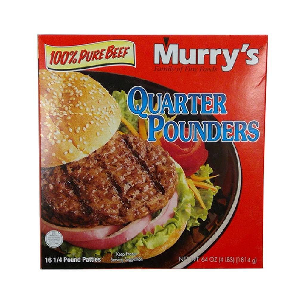 Murry's Quarter Pounders Beef Patties (64 oz)