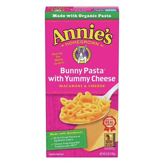 Bunny Macaroni Pasta with Yummy Cheese Annie's 6 oz