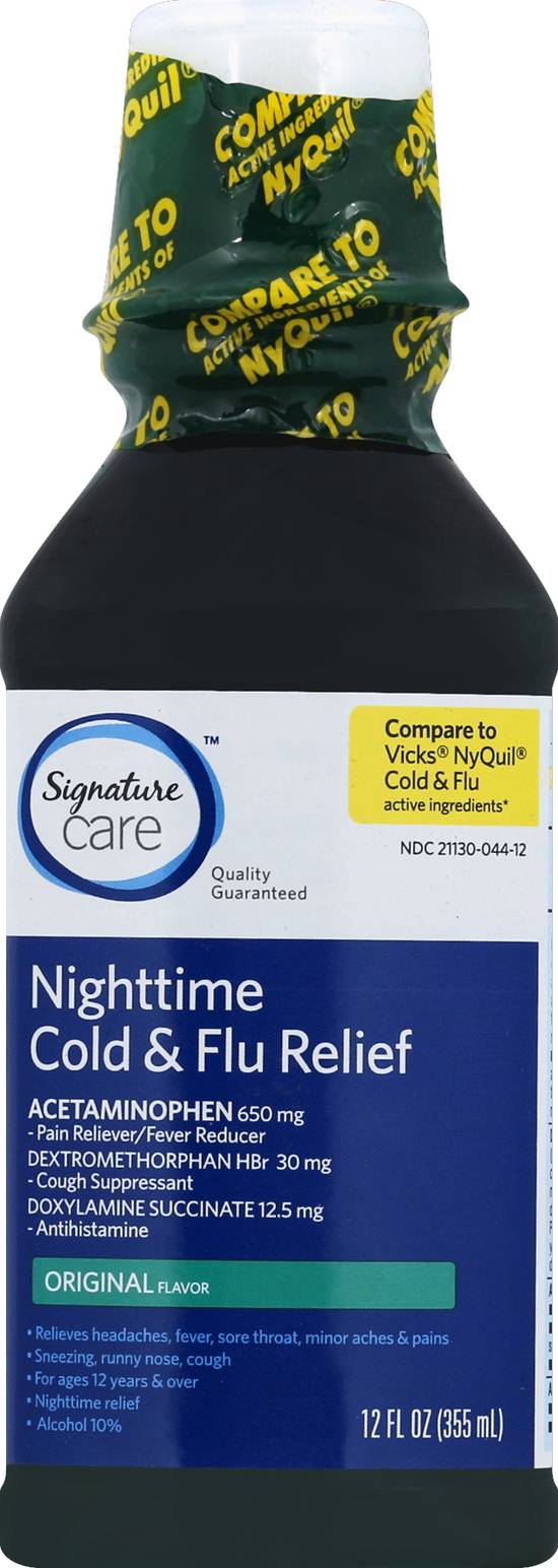 Signature Care Nighttime Cold & Flu Relief (12 fl oz)