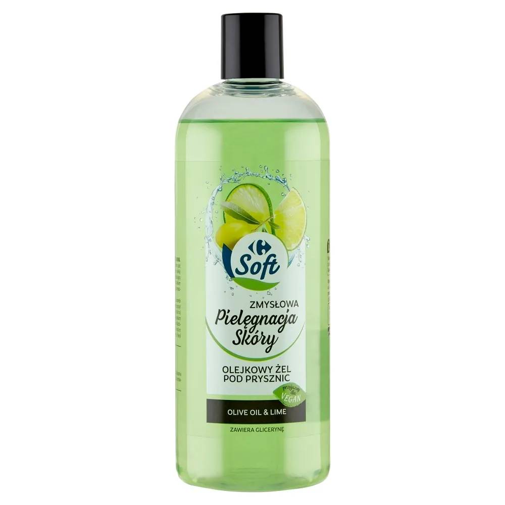 Carrefour Soft Olive Oil & Lime Olejkowy żel pod prysznic 500 ml