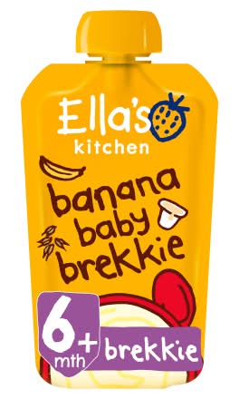 Ella's Kitchen Banana, Organic Baby Brekkie Pouch 6+ Months (100g)