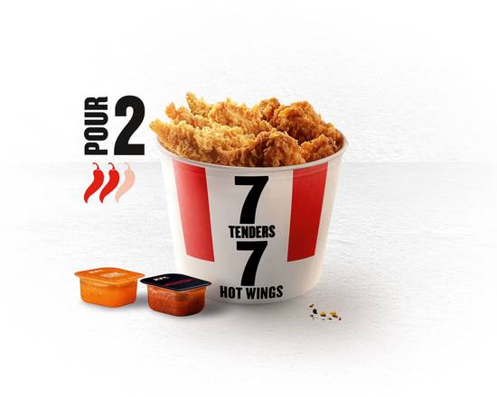 BUCKET 7 TENDERS® + 7 HOT WINGS®