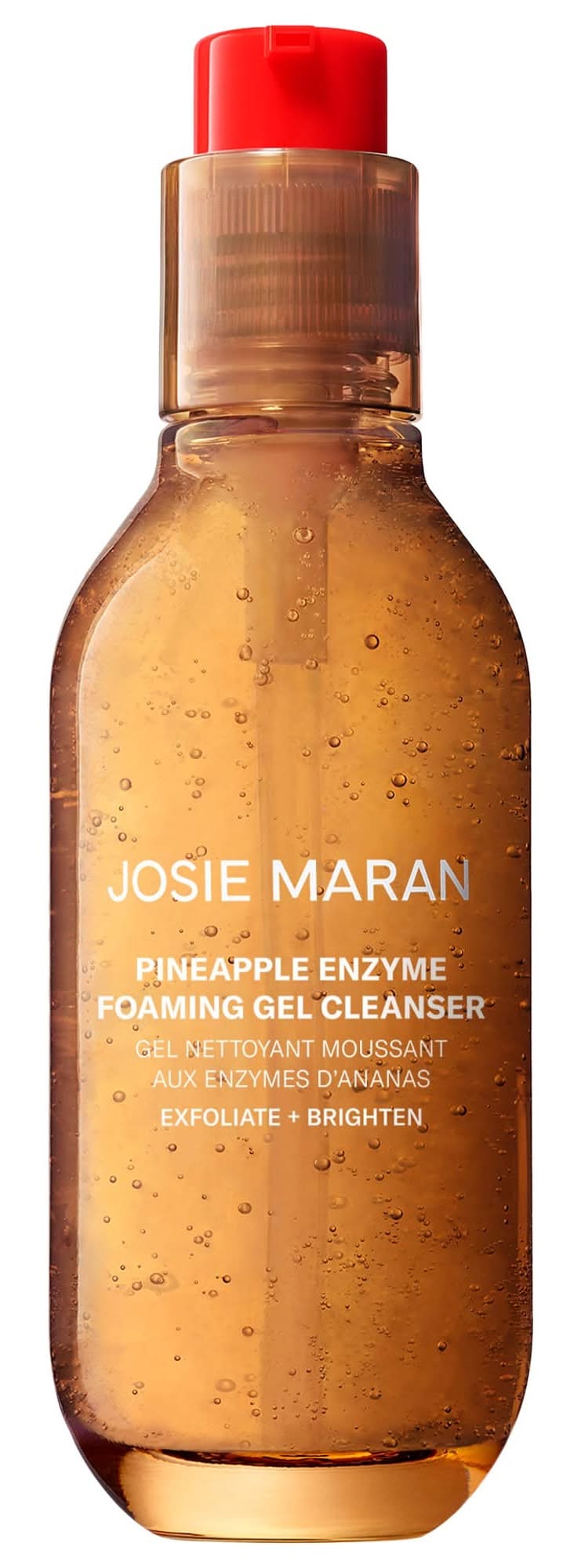 Josie Maran Pineapple Enzyme Exfoliating + Brightening Foaming Gel Cleanser with AHAs 5 oz / 150 ml