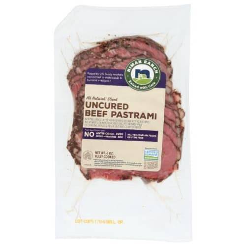 Niman Ranch Uncured Sliced Beef Pastrami (6 oz)