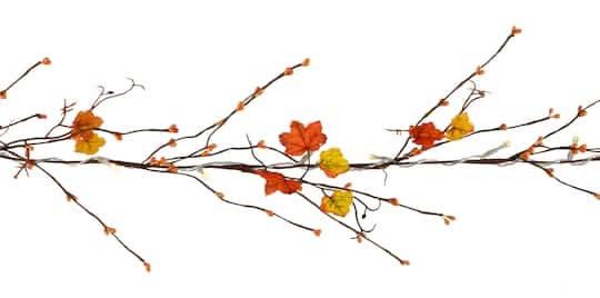 Ashland Leaves Garland String Lights, Red (20 ct)