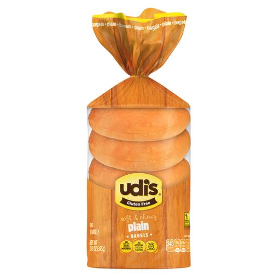 Udi's Gluten Free Plain Bagels (5 ct)