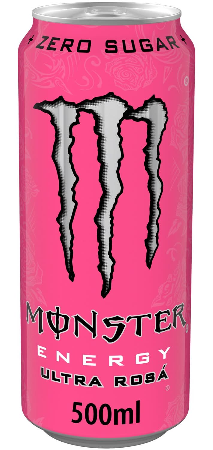 Monster Energy - Boisson énergisante zéro sucre, ultra rosá (500ml)