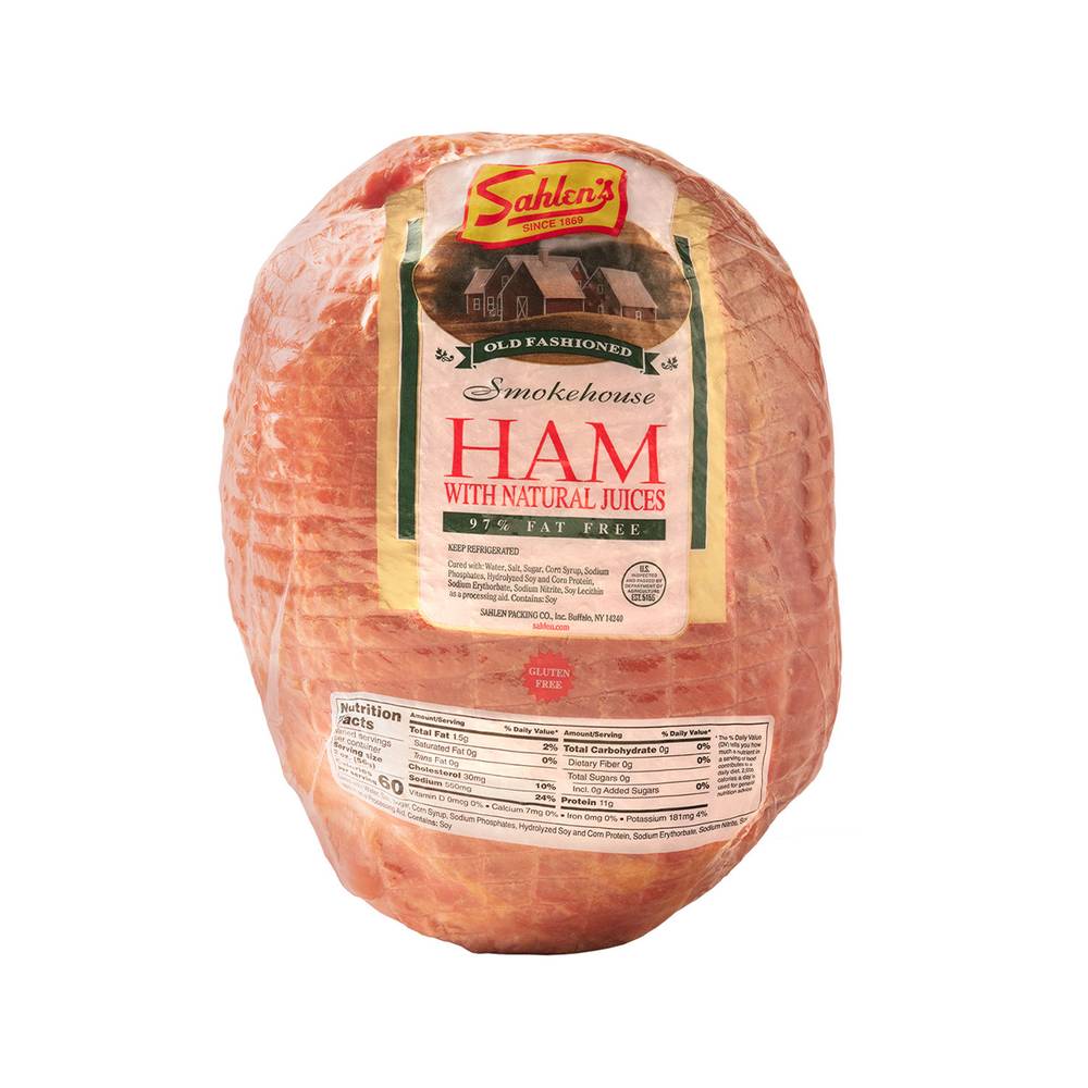 Sahlen #18002 - Premium Smoked Ham (1 Unit per Case)